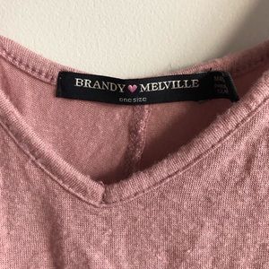 Brandy Melville Pink Crop Tank Top